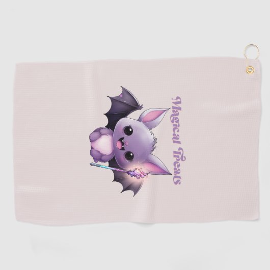 Serviette De Golf Traitements magiques avec Bats mignons (Horizontal)