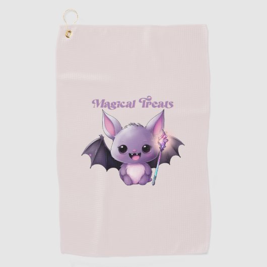 Serviette De Golf Traitements magiques avec Bats mignons (Devant)