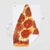 Serviette De Golf Tranche de pizza pepperoni classique de SlipperyJo (En situation)