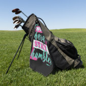 Serviette De Golf Travaille dur pour rester humble (Vert)