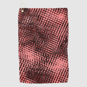 Serviette De Golf Traverses croisées et floues, couleur pêche ou cou
