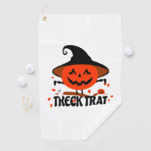 Serviette De Golf Treck Trat Citrouille Sourire (En situation)