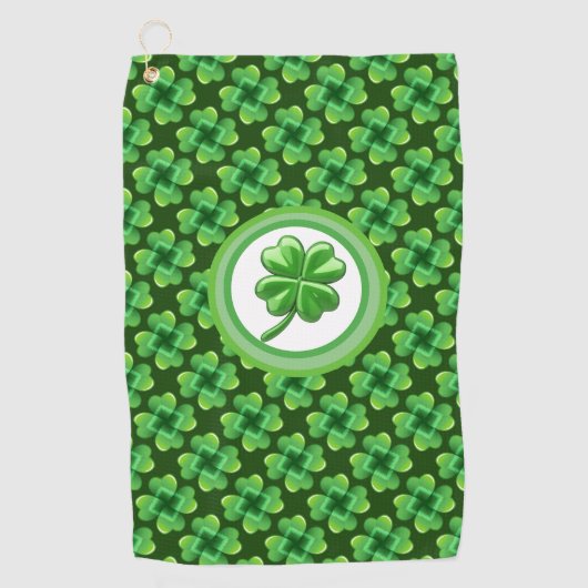 Serviette De Golf Trèfle Chanceux Irlandais (Devant)