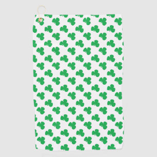 Serviette De Golf Trèfle irlandais St. Patrick's Day vert blanc vibr