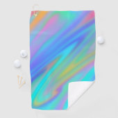 Serviette De Golf Trendy luxe vert bleu violet faux holographique (En situation)