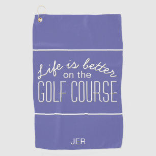 Serviette De Golf Très Peri Blue Monogram Golfer Life Better Pro