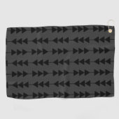 Serviette De Golf Triangles à pendage noir moderne et élégant sur fu (Horizontal)