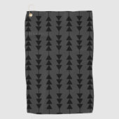 Serviette De Golf Triangles à pendage noir moderne et élégant sur fu (Devant)