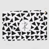 Serviette De Golf Triangles noirs personnalisés (Horizontal)