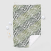 Serviette De Golf Tribal Green Stripes Abstract Pattern  (En situation)