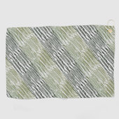 Serviette De Golf Tribal Green Stripes Abstract Pattern  (Horizontal)