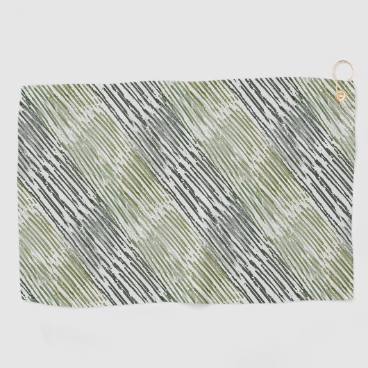 Serviette De Golf Tribal Green Stripes Abstract Pattern  (Horizontal)