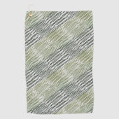 Serviette De Golf Tribal Green Stripes Abstract Pattern (Devant)