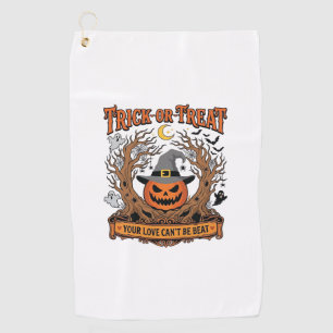 Serviette De Golf Trick Or Treat Halloween Citrouille Chapeau De Sor