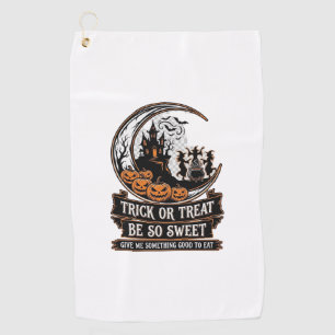 Serviette De Golf Trick Or Treat Sois Si Doux Halloween Lune Sorcièr