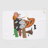 Serviette De Golf Trick ou traiter Halloween thème Gnomes (Horizontal)