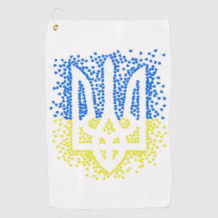 Serviette De Golf Trident de l'emblème ukrainien tryzub dispersant l