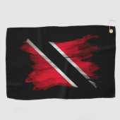 Serviette De Golf Trinité-et-Tobago flag brush stroke (Horizontal)