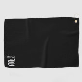 Serviette De Golf Triple Monogramme Preppy | Golf Towel (Horizontal)