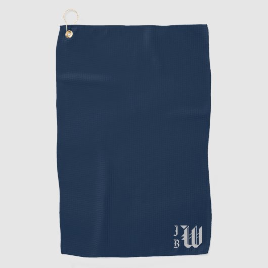 Serviette De Golf Triple Monogramme Preppy | Golf Towel (Devant)