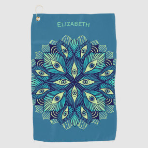 Serviette De Golf Trippy Psychedelic Eyes Floral Surreal Art