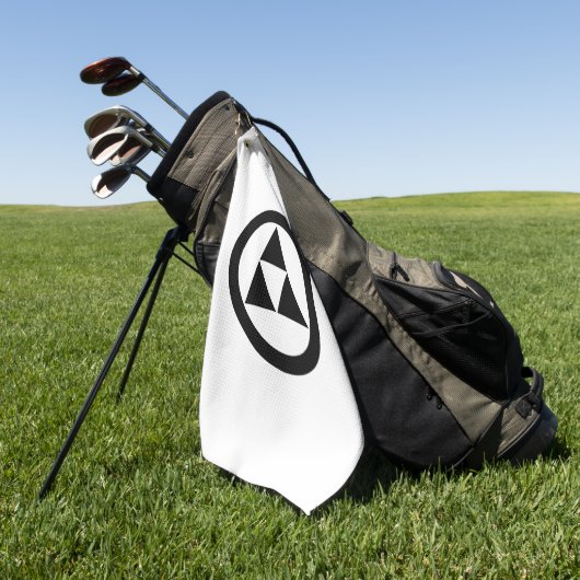 Serviette De Golf Trois écailles en cercle (Vert)