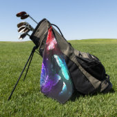 Serviette De Golf Trois papillons brillants sur l'arrière - plan de  (Vert)