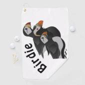 Serviette De Golf Trois Puffins Adorablement Friendly Baignade Carto (En situation)