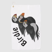 Serviette De Golf Trois Puffins Adorablement Friendly Baignade Carto (Devant)