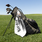 Serviette De Golf Trois Puffins Adorablement Friendly Baignade Carto (Vert)