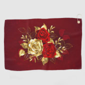 Serviette De Golf Trois Roses de bijoux (Horizontal)