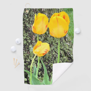 Serviette De Golf Trois Tulipes Jaunes /