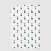 Serviette De Golf Trombone Lapin de Pâques Orchestre d'Honneur Vert (Devant)