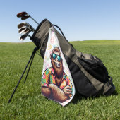 Serviette De Golf Tropical/beach yeti/bigfoot (Vert)
