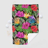 Serviette De Golf Tropical Floral Motif d'humeur estivale (En situation)