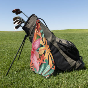 Serviette De Golf tropical/hawaïen/floral/fleur
