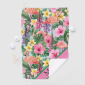 Serviette De Golf Tropical personnalisé (En situation)