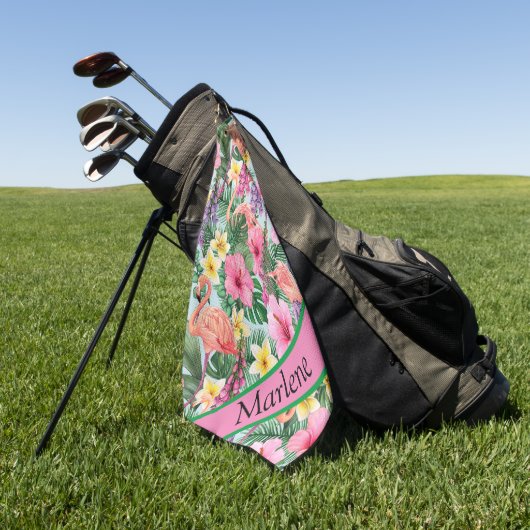 Serviette De Golf Tropical personnalisé (Vert)