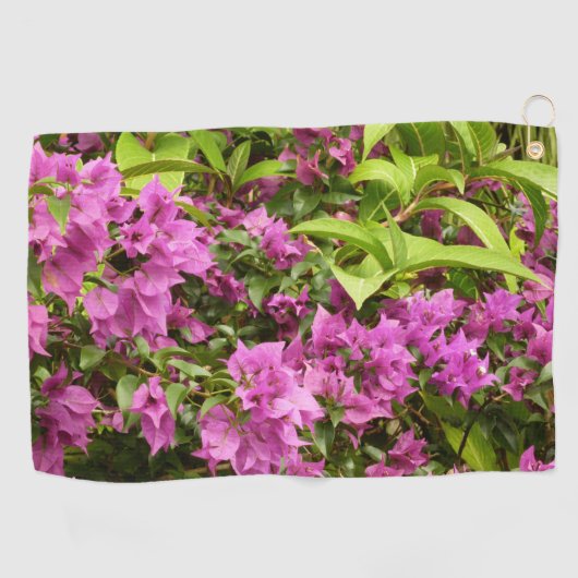 Serviette De Golf Tropical Purple Bougainvillea Floral (Horizontal)
