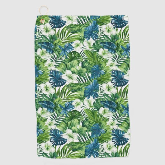 Serviette de golf tropicale florale (Devant)