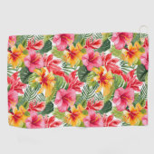 Serviette de golf tropicale florale (Horizontal)