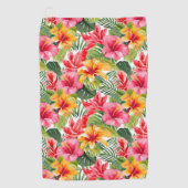 Serviette de golf tropicale florale (Devant)