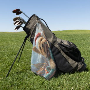Serviette De Golf Trottinette à chien Cairn Terrier Noël
