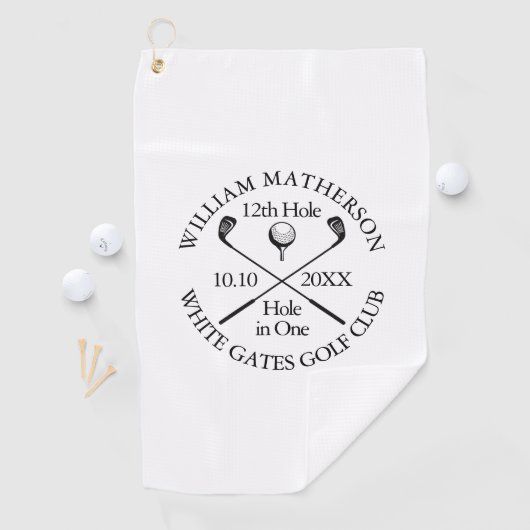 Serviette De Golf Trou classique moderne personnalisé en un seul (En situation)