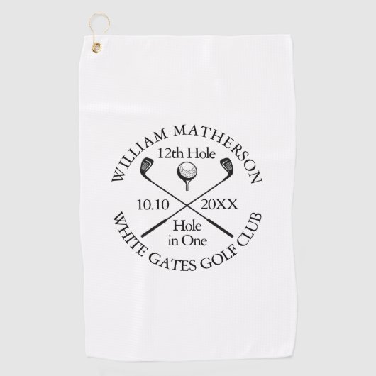 Serviette De Golf Trou classique moderne personnalisé en un seul (Devant)