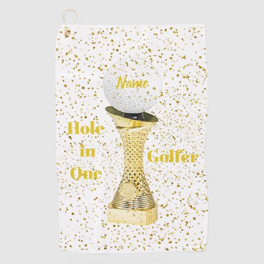 Serviette De Golf Trou en un golfeur (Devant)