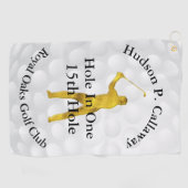 Serviette De Golf Trou en un Stats golf serviette (Horizontal)