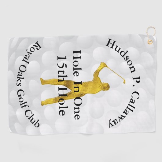 Serviette De Golf Trou en un Stats golf serviette (Horizontal)