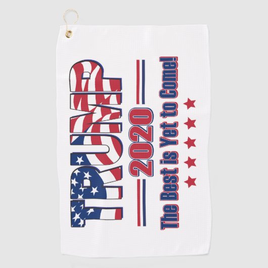 Serviette De Golf Trump 2020 Le meilleur est encore à venir (Devant)