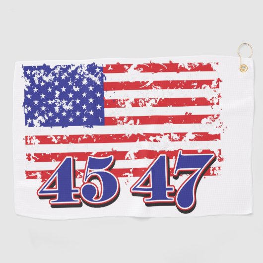 Serviette De Golf Trump 45 et 47 (Horizontal)